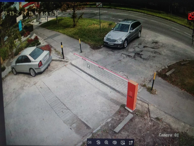 Szlaban wjazdowy z cctv